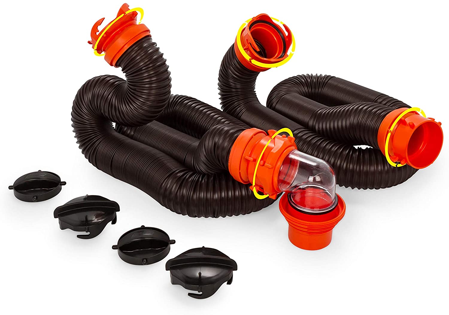 Camco 20' (39742) RhinoFLEX 20-Foot RV Sewer Hose Kit