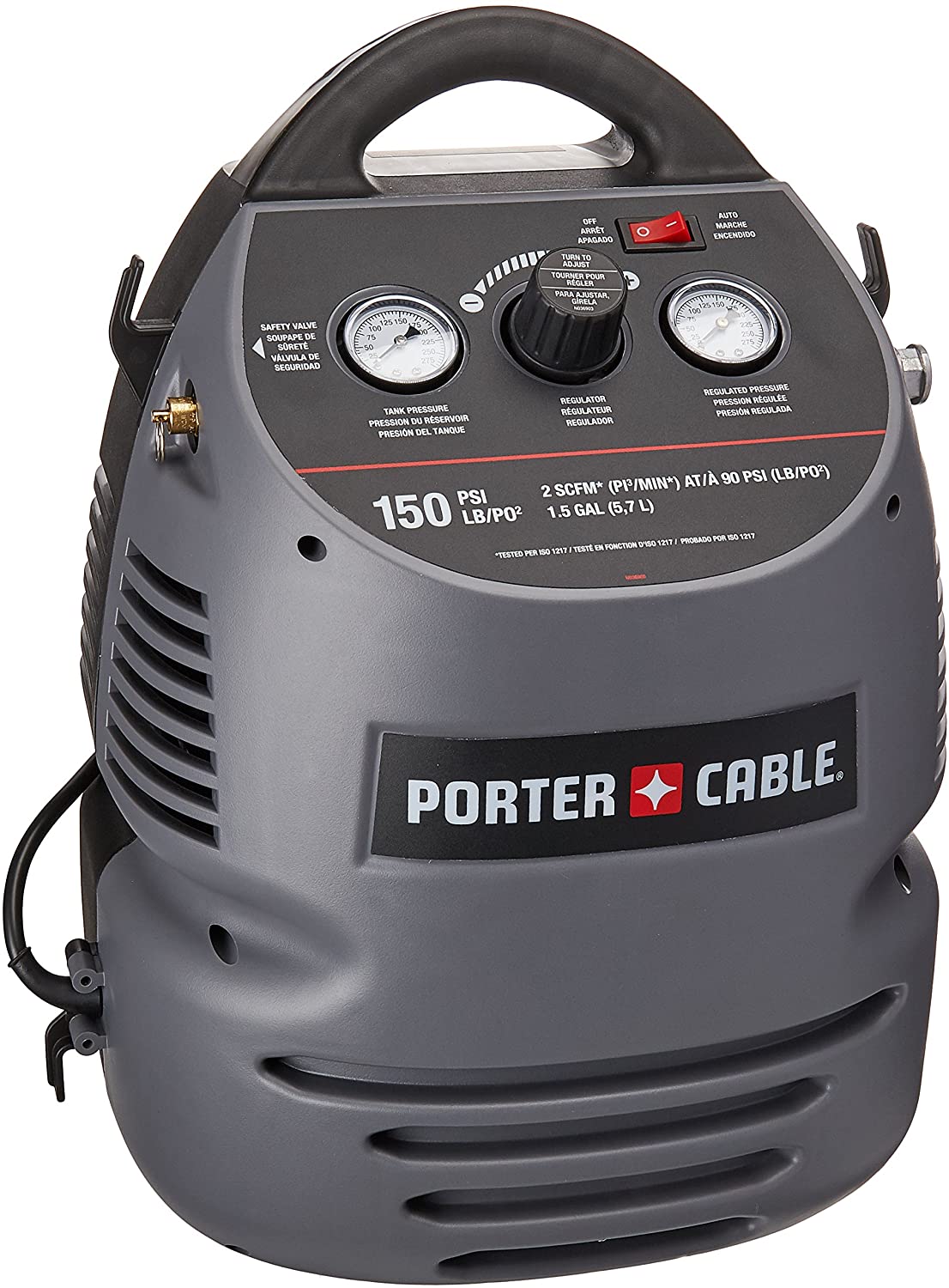 Porter-cable Cmb15 (1.5 Gallon) Oil-free Fully Shrouded / Hand Carry Compressor Kit With 25' Hose